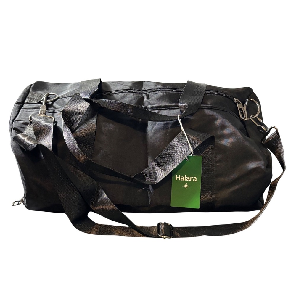 NWT Halara Zipper Duffle Gym Bag‎ Athleisure Black